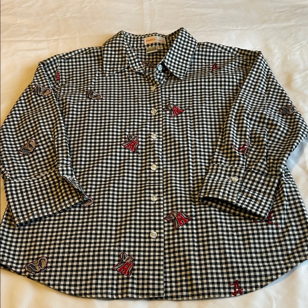 Vintage Alabama Crimson Tide Embroidered Button-Down Top